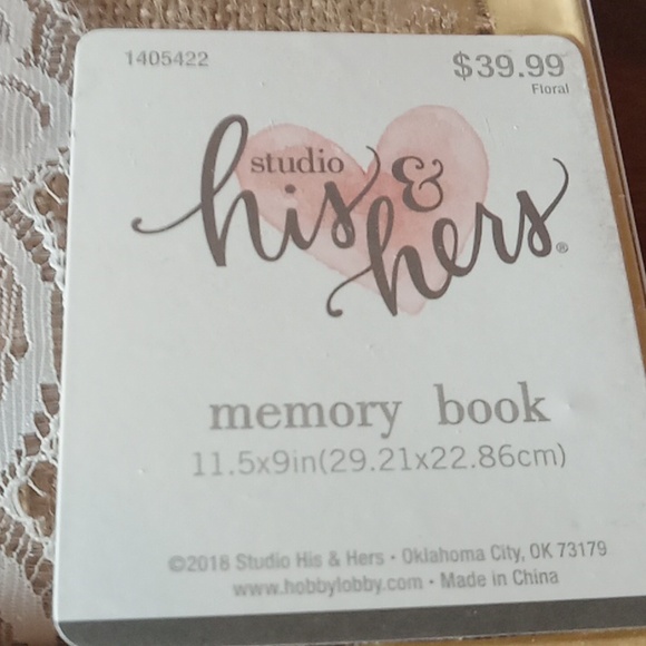 Burlap Lace Wedding Memory Book - Picture 5 of 5